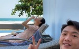 [ẢNH] Đàm Thu Trang nhuận sắc khi mang bầu con chung với Cường Đô La